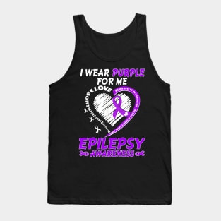 I Wear Purple For Me Epilepsy Awareness Tank Top